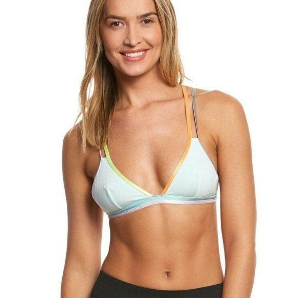 Free People Finn Soft Bra Color Block X Strappy